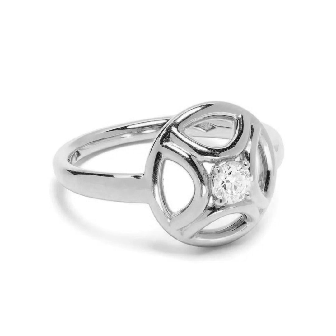 Bague Perpétuel.le 0.25ct - Or blanc 18k - diamant éthique - Loyale Paris