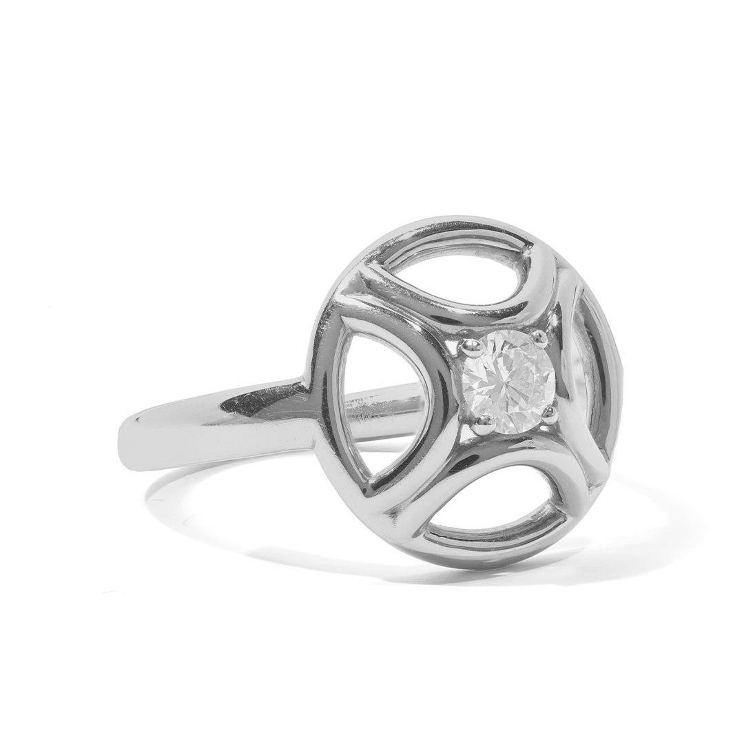 Bague Perpétuel.le 0.25ct - Or blanc 18k - diamant éthique - Loyale Paris