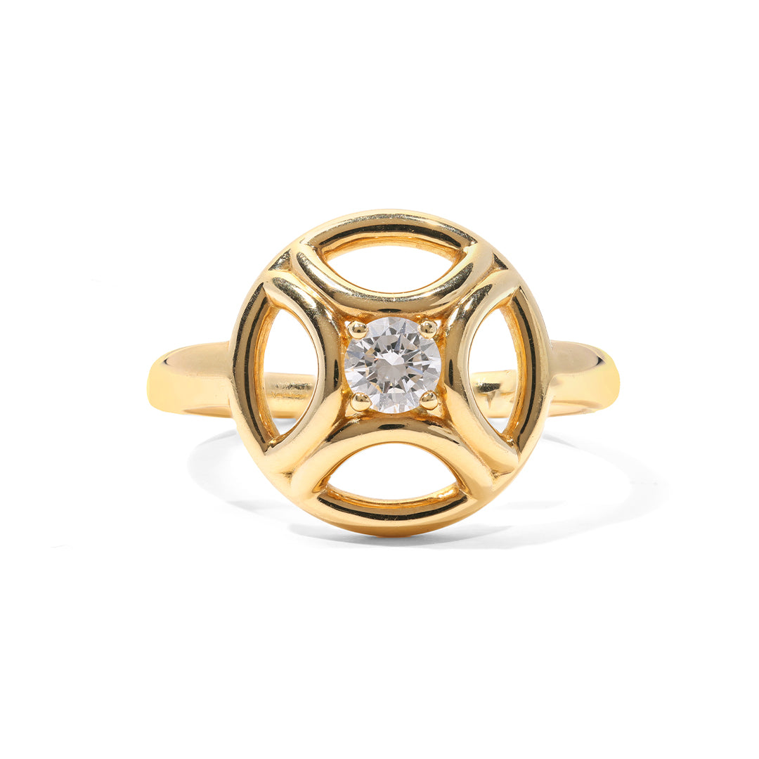 Bague Perpétuel.le 0.25ct - Or jaune 18k - diamant éthique - Loyale Paris