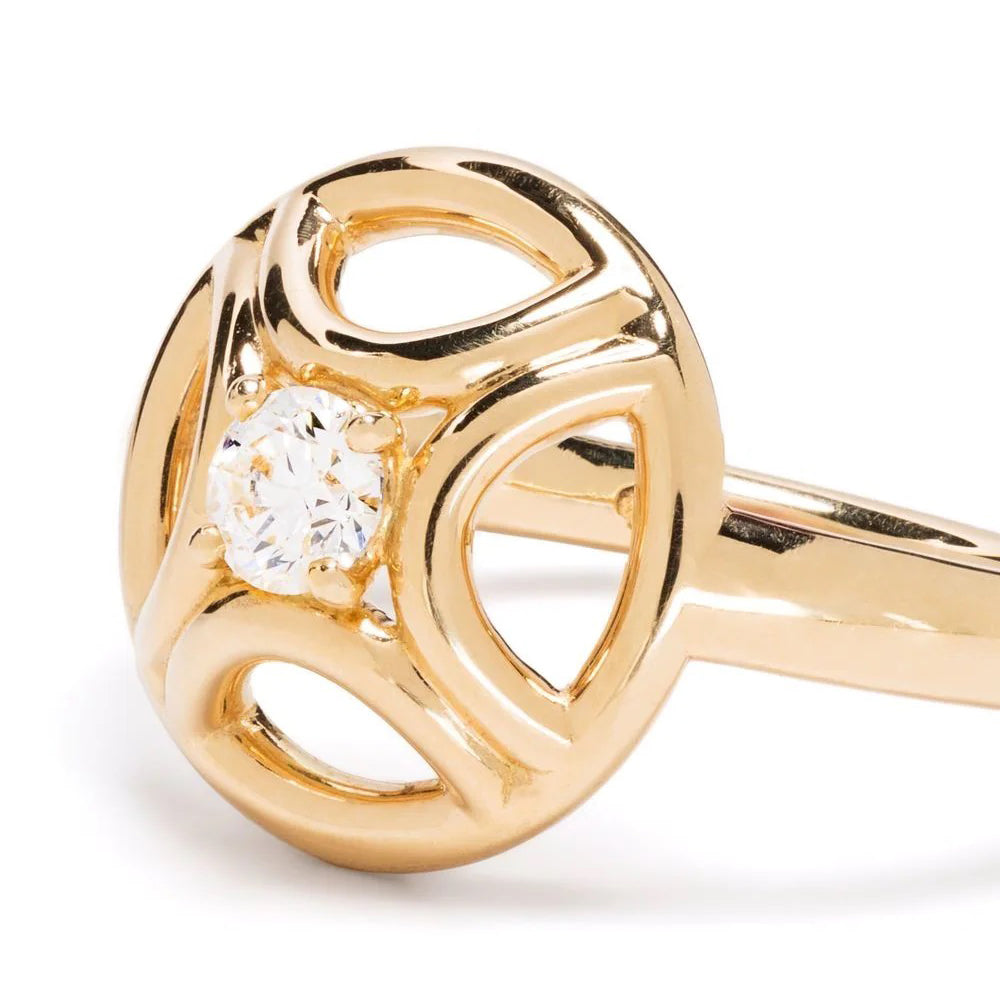 Bague Perpétuel.le 0.25ct - Or jaune 18k - diamant éthique - Loyale Paris