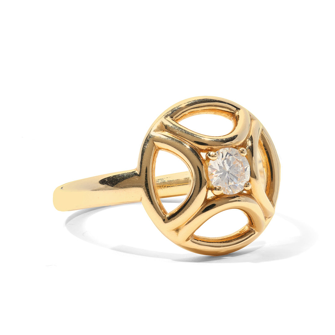 Bague Perpétuel.le 0.25ct - Or jaune 18k - diamant éthique - Loyale Paris