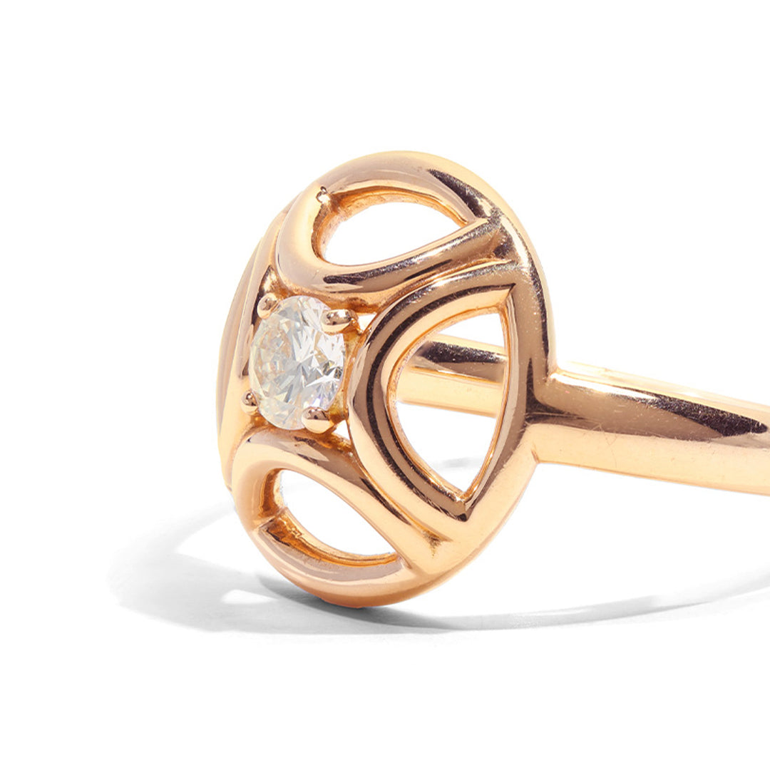 Bague Perpétuel.le 0.25ct - Or rose 18k - diamant éthique - Loyale Paris