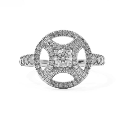 Bague Perpétuel.le 0.25ct pavée - Or blanc 18k - diamant éthique - Loyale Paris