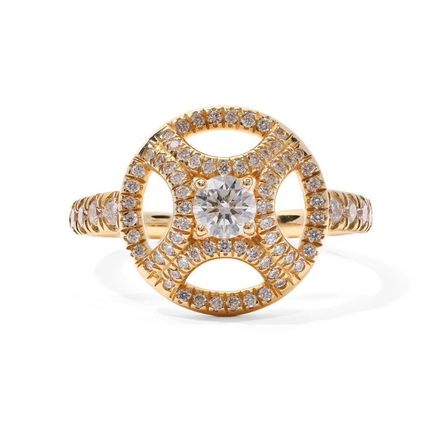 Bague Perpétuel.le 0.25ct pavée - Or jaune 18k - diamant éthique - Loyale Paris