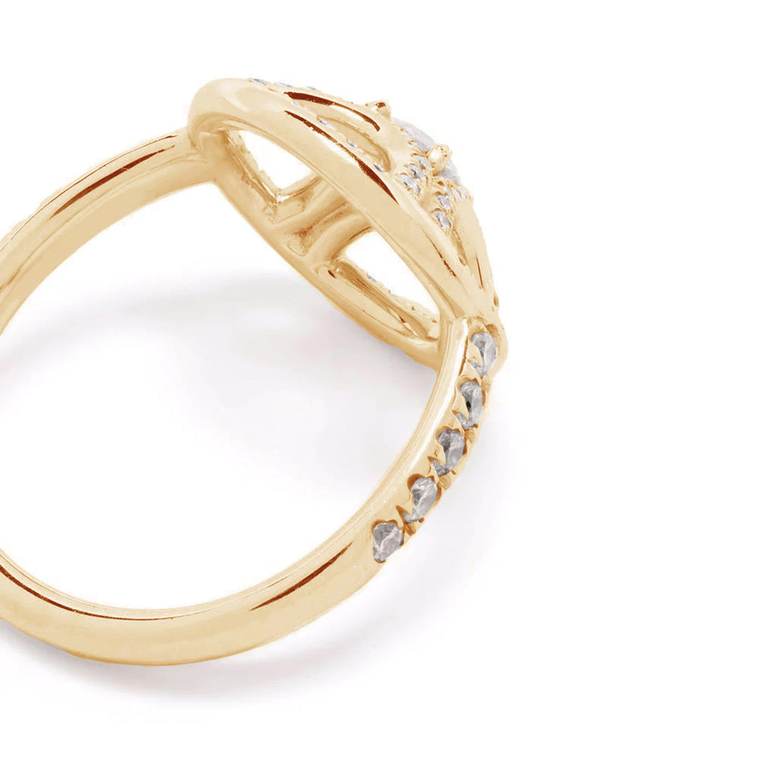 Bague Perpétuel.le 0.25ct pavée - Or jaune 18k - diamant éthique - Loyale Paris