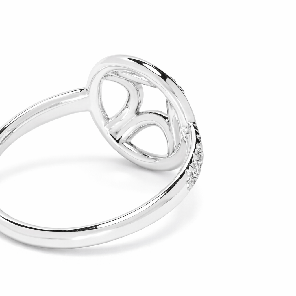 Bague Perpétuel.le pavée - Or blanc 18k - diamant éthique - Loyale Paris