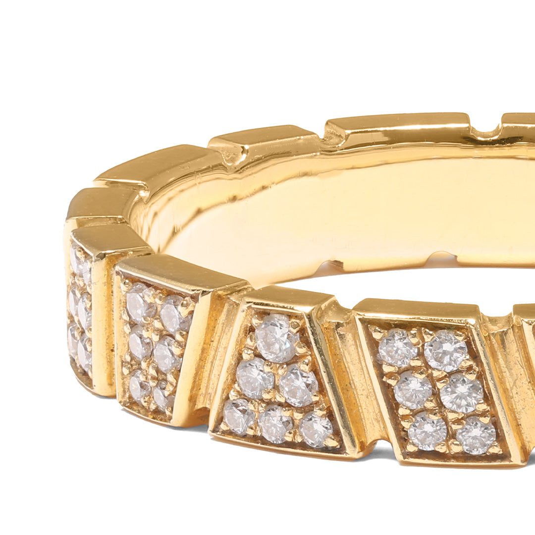 Bague Ride & Love pavée - Or jaune 18k - diamant éthique - Loyale Paris