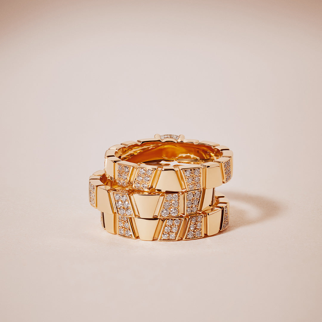 Bague Ride & Love semi-pavée - Or jaune 18k - diamant éthique - Loyale Paris