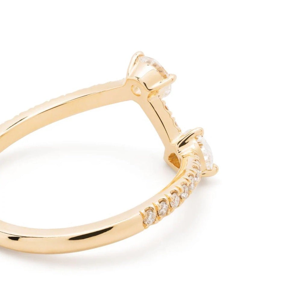 Bague Toi+Moi 0.25ct 0.35ct pavée - Or jaune 18k - diamant éthique - Loyale Paris