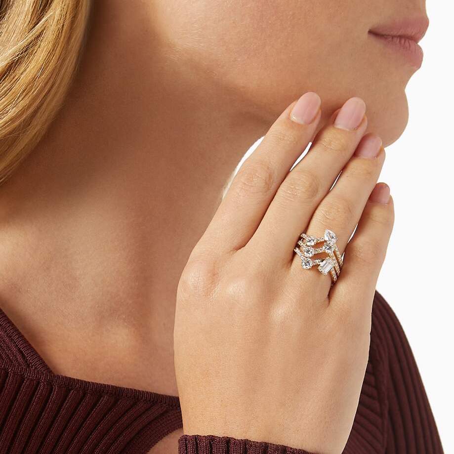 Bague Toi+Moi 0.25ct 0.6ct pavée - Or jaune 18k - diamant éthique - Loyale Paris