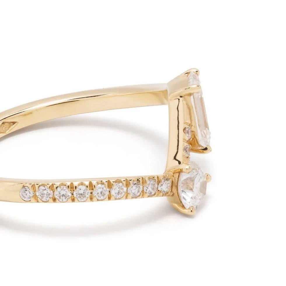 Bague Toi+Moi 0.25ct 0.6ct pavée - Or jaune 18k - diamant éthique - Loyale Paris