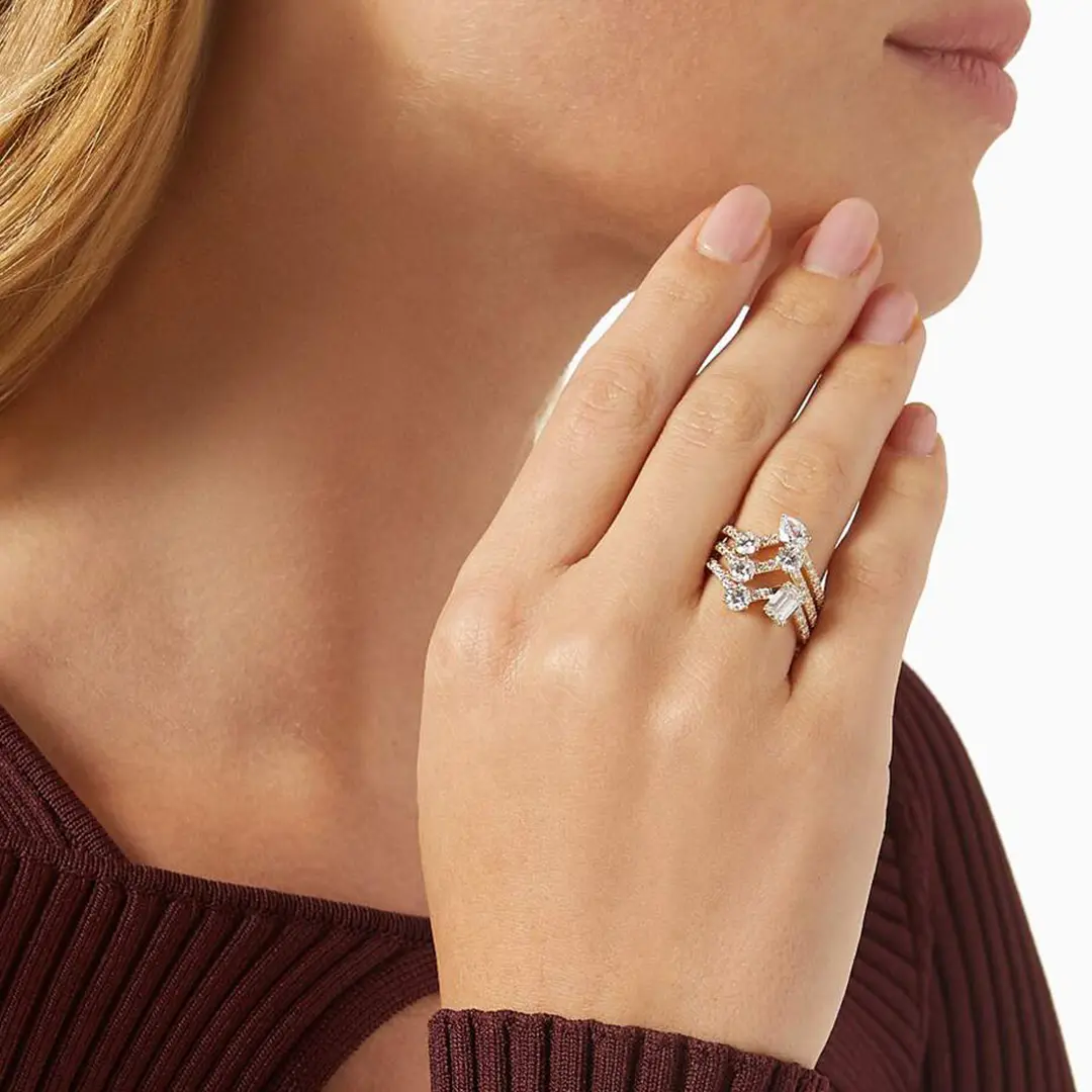 Bague Toi+Moi 0.25ct x2 pavée - Or jaune 18k - diamant éthique - Loyale Paris