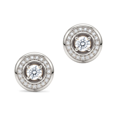 Boucles d oreilles Rayons Classic Or blanc 18k diamant ethique Loyale Paris