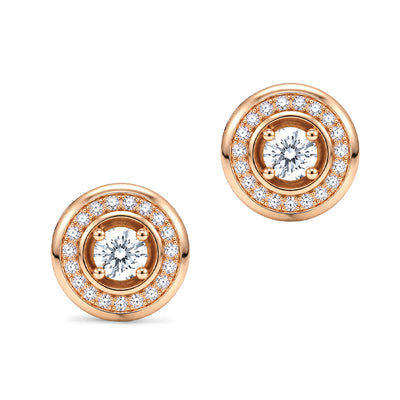 Boucles d oreilles Rayons Classic Or rose 18k diamant ethique Loyale Paris