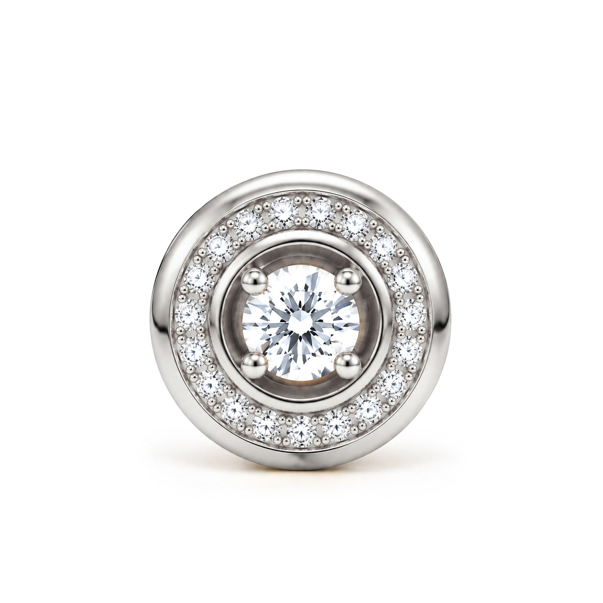 Boucles d oreilles Rayons Mini Or blanc 18k diamant ethique Loyale Paris