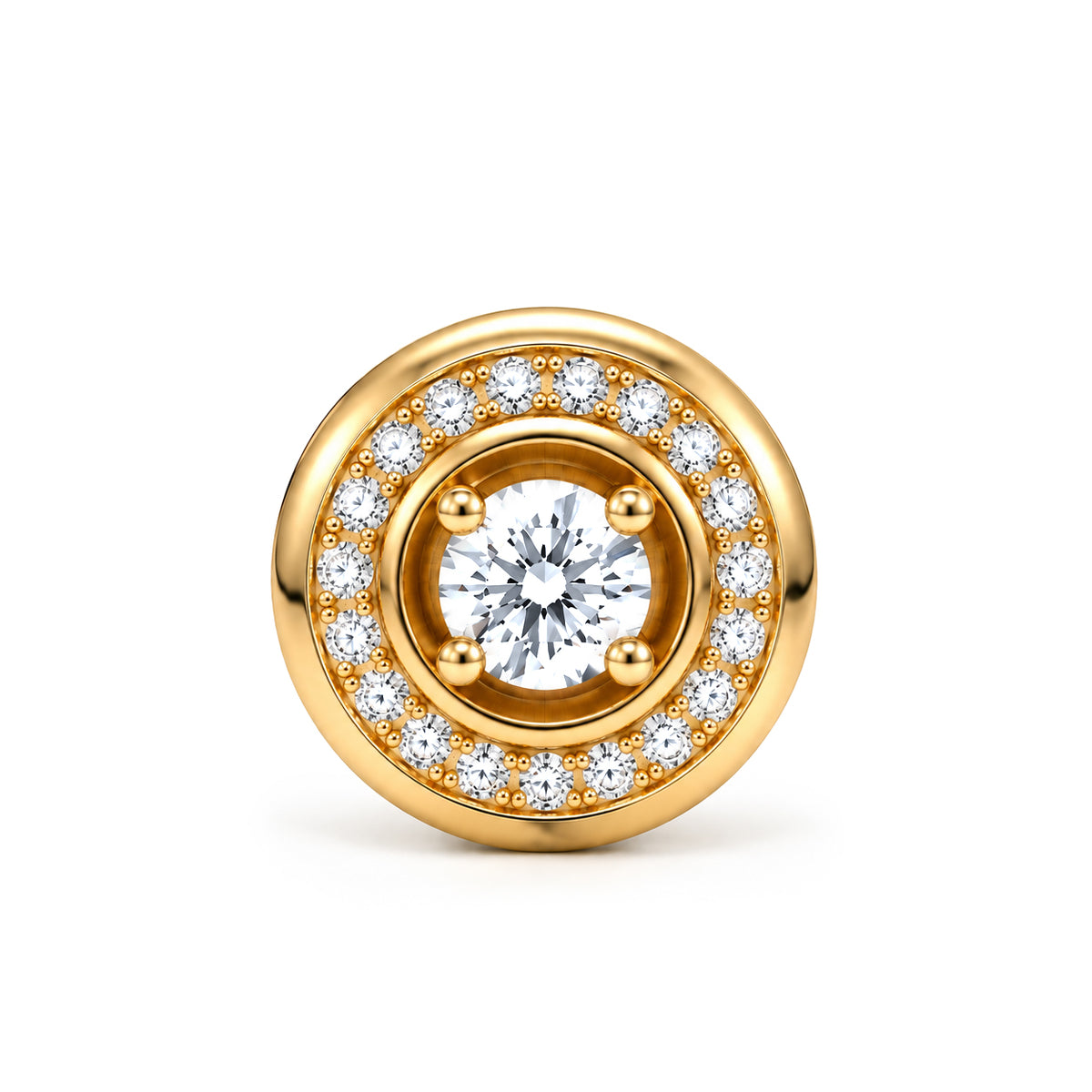 Boucles d oreilles Rayons Mini Or jaune 18k diamant ethique Loyale Paris