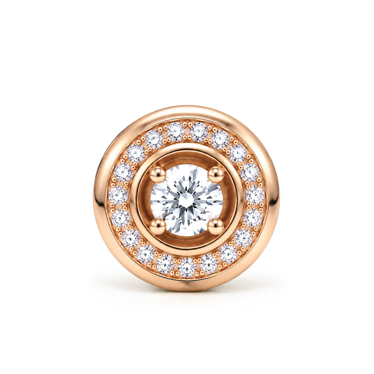 Boucles d oreilles Rayons Mini Or rose 18k diamant ethique Loyale Paris