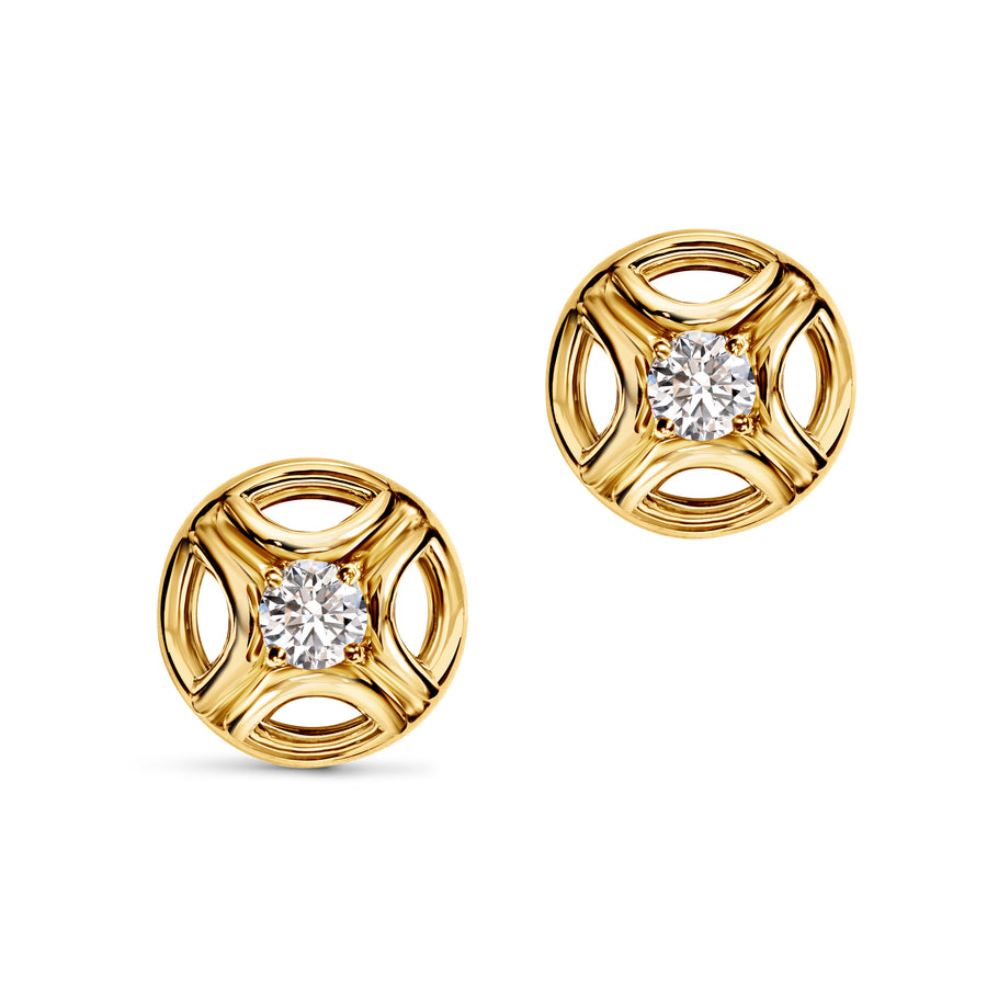 Boucles d'oreilles Perpétuel.le 0.25ct x2 - Or jaune 18k - diamant éthique - Loyale Paris