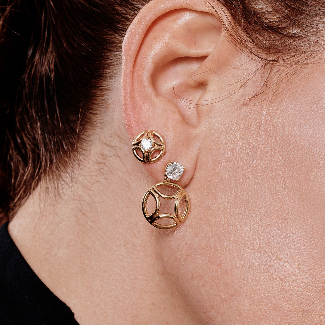 Boucles d'oreilles Perpétuel.le 0.25ct x2 - Or jaune 18k - diamant éthique - Loyale Paris