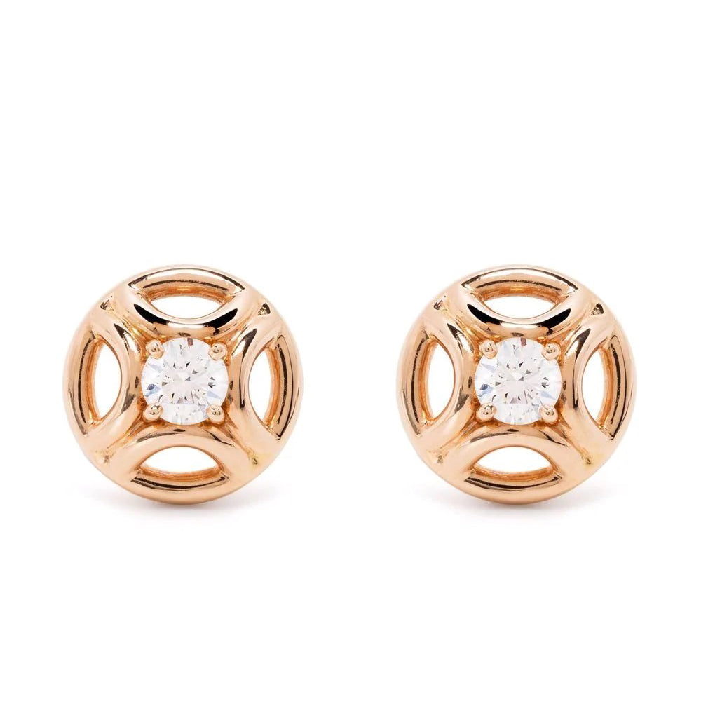 Boucles d'oreilles Perpétuel.le 0.25ct x2 - Or rose 18k - diamant éthique - Loyale Paris