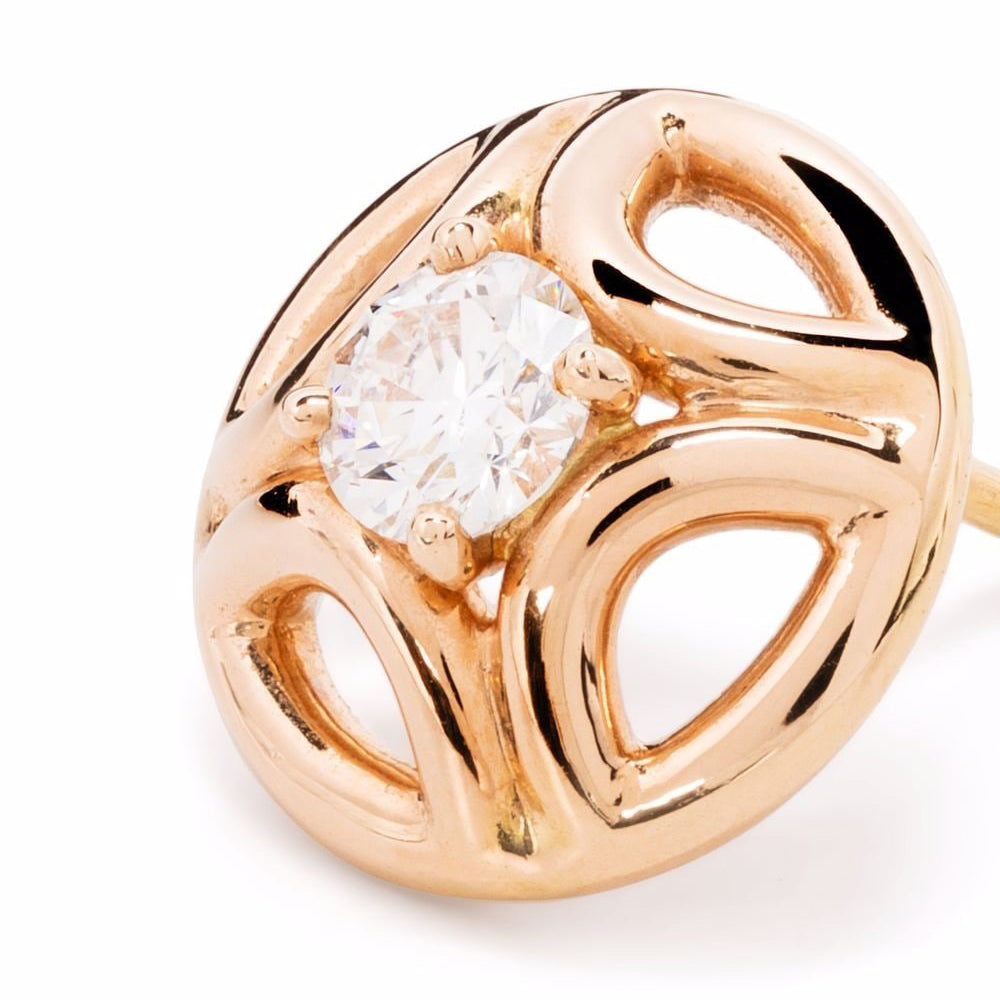 Boucles d'oreilles Perpétuel.le 0.25ct x2 - Or rose 18k - diamant éthique - Loyale Paris