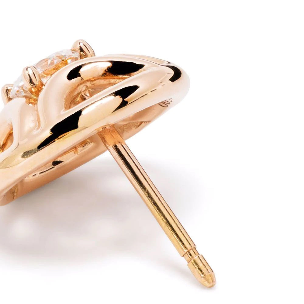 Boucles d'oreilles Perpétuel.le 0.25ct x2 - Or rose 18k - diamant éthique - Loyale Paris