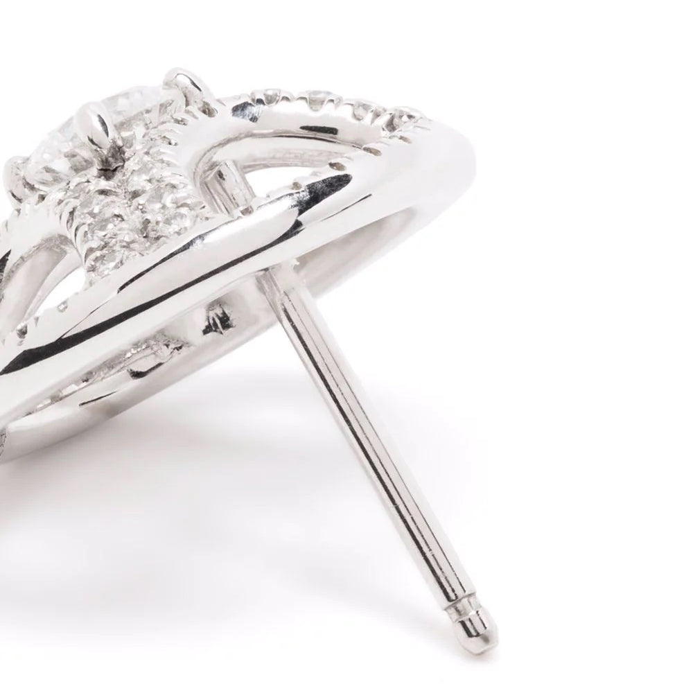 Boucles d'oreilles Perpétuel.le 0.25ct x2 pavées - Or blanc 18k - diamant éthique - Loyale Paris