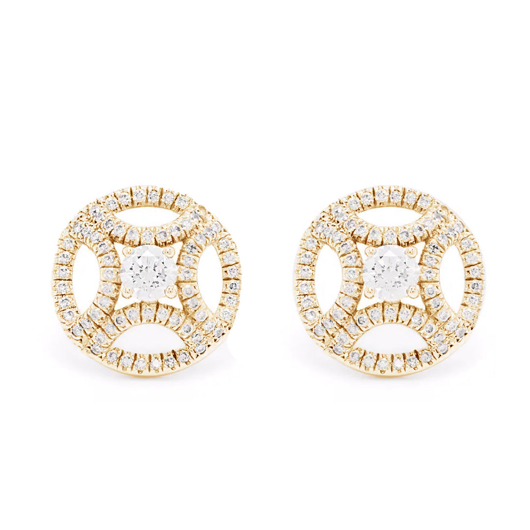 Boucles d'oreilles Perpétuel.le 0.25ct x2 pavées - Or jaune 18k - diamant éthique - Loyale Paris
