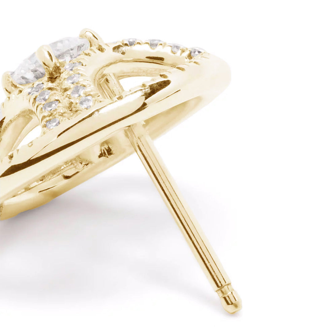 Boucles d'oreilles Perpétuel.le 0.25ct x2 pavées - Or jaune 18k - diamant éthique - Loyale Paris