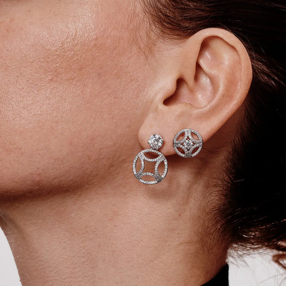 Boucles d'oreilles Perpétuel.le 0.25ct x2 pavées - Or jaune 18k - diamant éthique - Loyale Paris