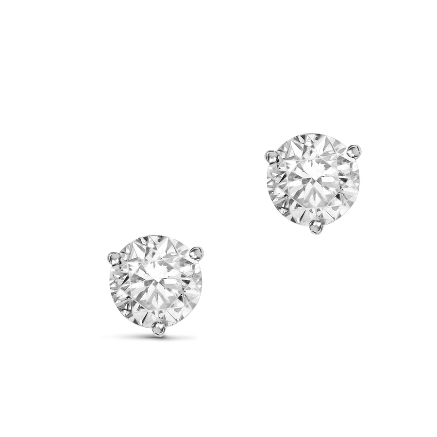 Boucles d'oreilles Pur.e 0.25ct x2 - Or blanc 18k - diamant éthique - Loyale Paris