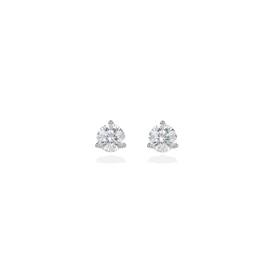 Boucles d'oreilles Pur.e 0.25ct x2 - Or blanc 18k - diamant éthique - Loyale Paris