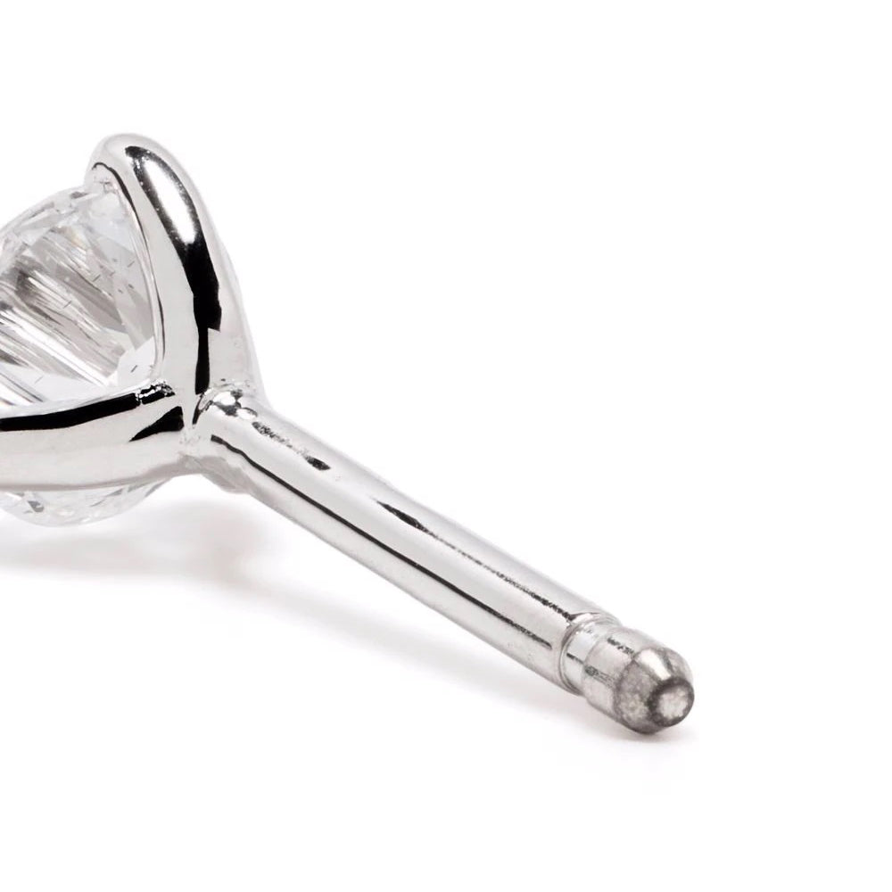 Boucles d'oreilles Pur.e 0.25ct x2 - Or blanc 18k - diamant éthique - Loyale Paris