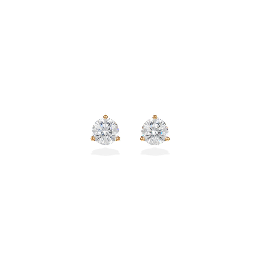 Boucles d'oreilles Pur.e 0.25ct x2 - Or jaune 18k - diamant éthique - Loyale Paris