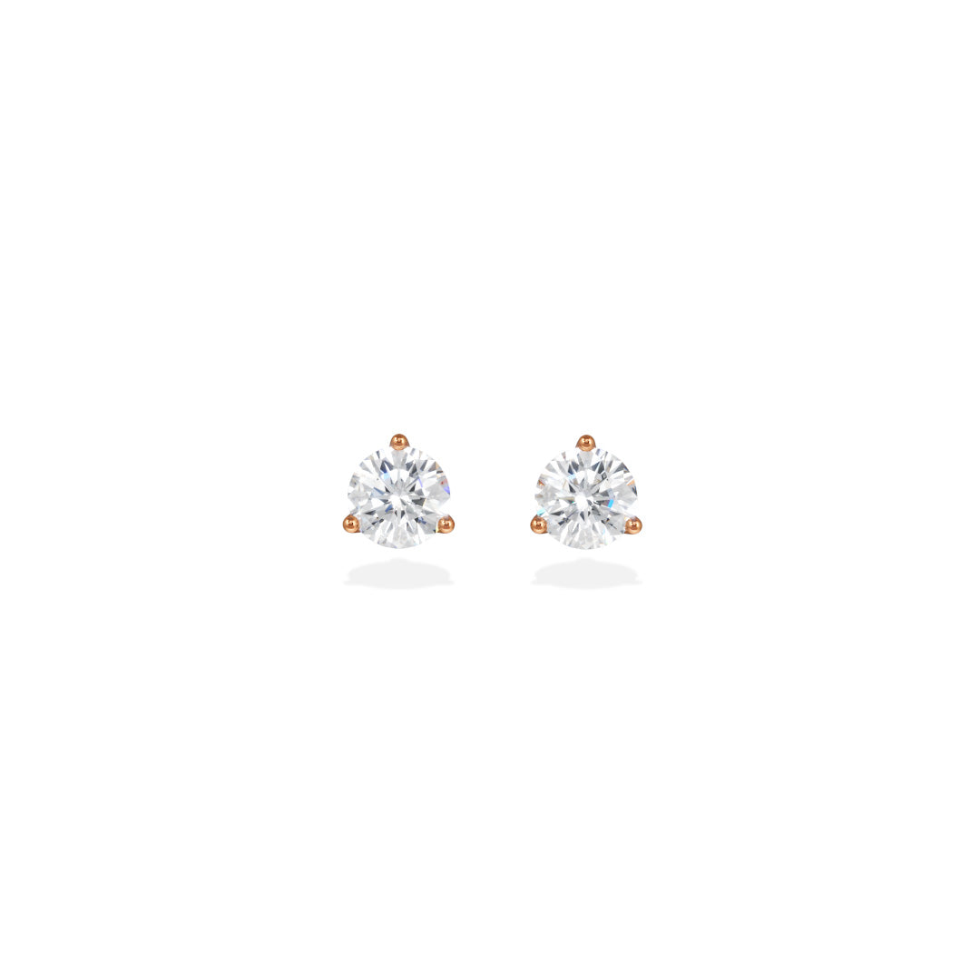 Boucles d'oreilles Pur.e 0.25ct x2 - Or rose 18k - diamant éthique - Loyale Paris