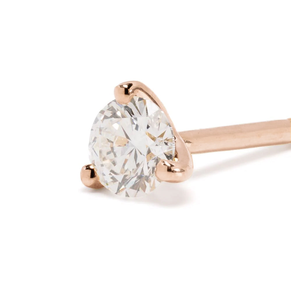 Boucles d'oreilles Pur.e 0.25ct x2 - Or rose 18k - diamant éthique - Loyale Paris