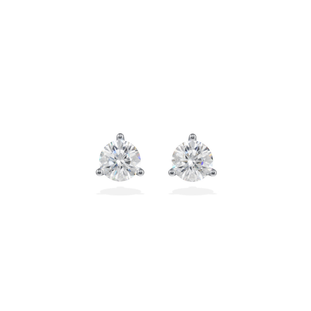 Boucles d'oreilles Pur.e 0.5ct x2 - Or blanc 18k - diamant éthique - Loyale Paris
