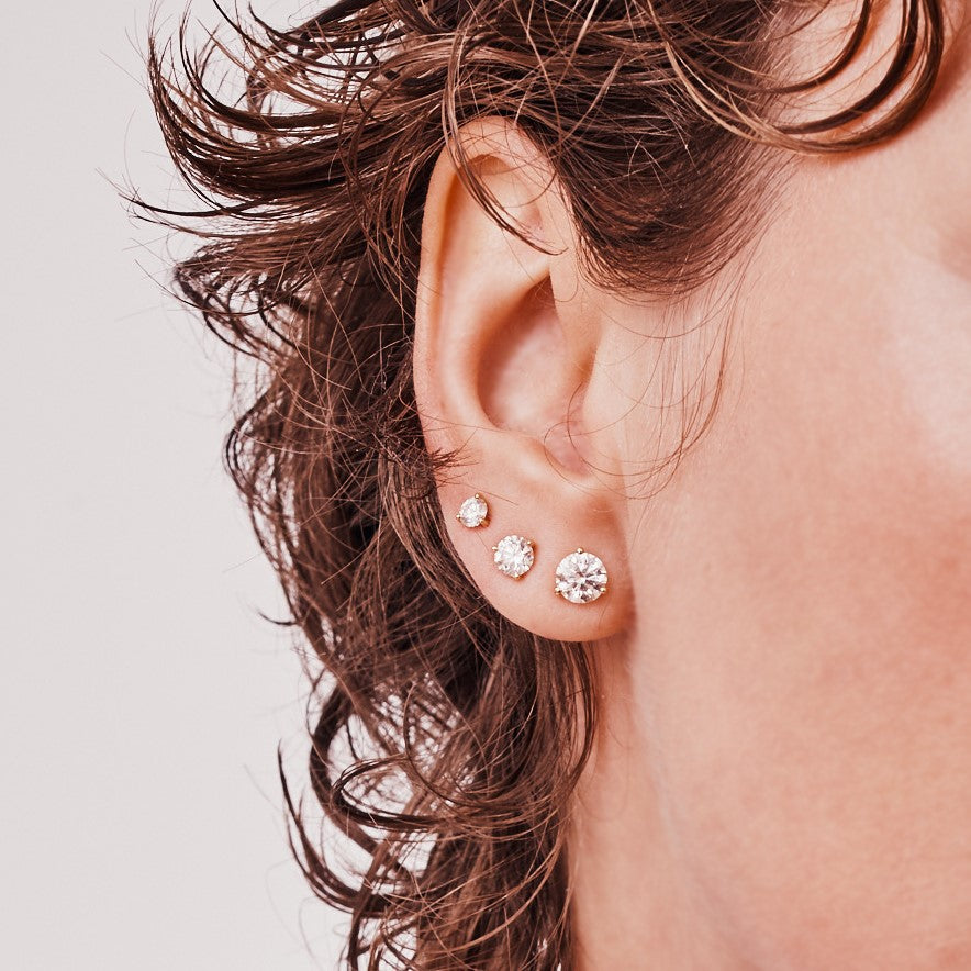 Boucles d'oreilles Pur.e 0.5ct x2 - Or jaune 18k - diamant éthique - Loyale Paris