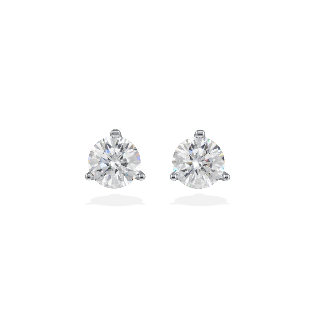 Boucles d'oreilles Pur.e 1ct x2 - Or blanc 18k - diamant éthique - Loyale Paris