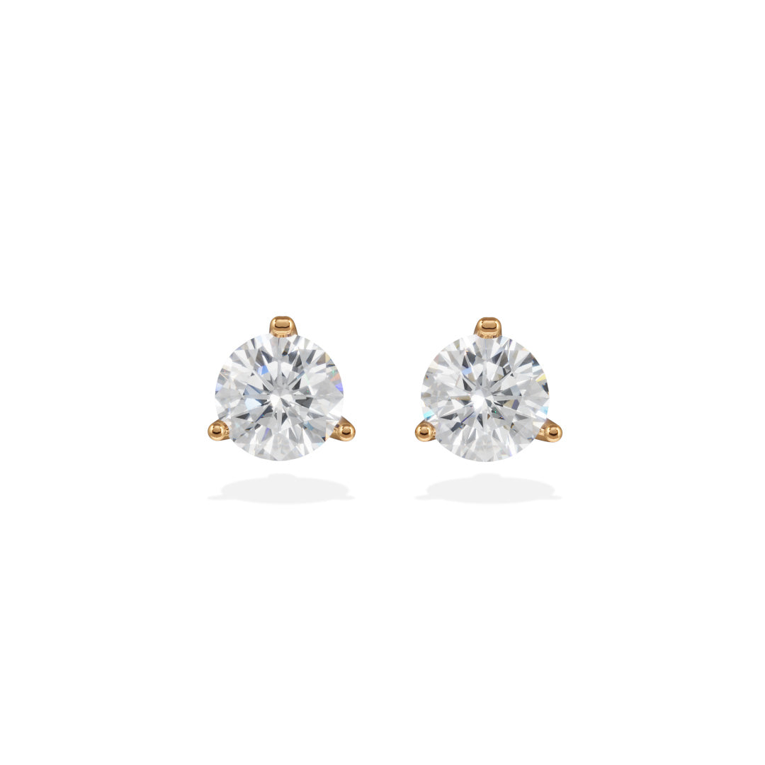 Boucles d'oreilles Pur.e 1ct x2 - Or jaune 18k - diamant éthique - Loyale Paris