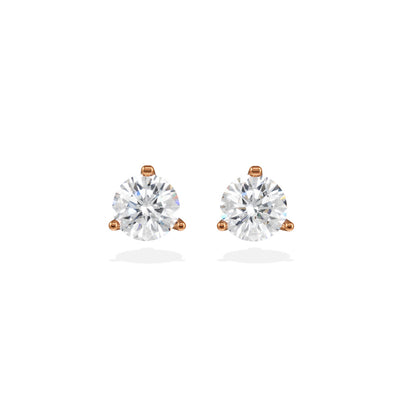 Boucles d'oreilles Pur.e 1ct x2 - Or rose 18k - diamant éthique - Loyale Paris