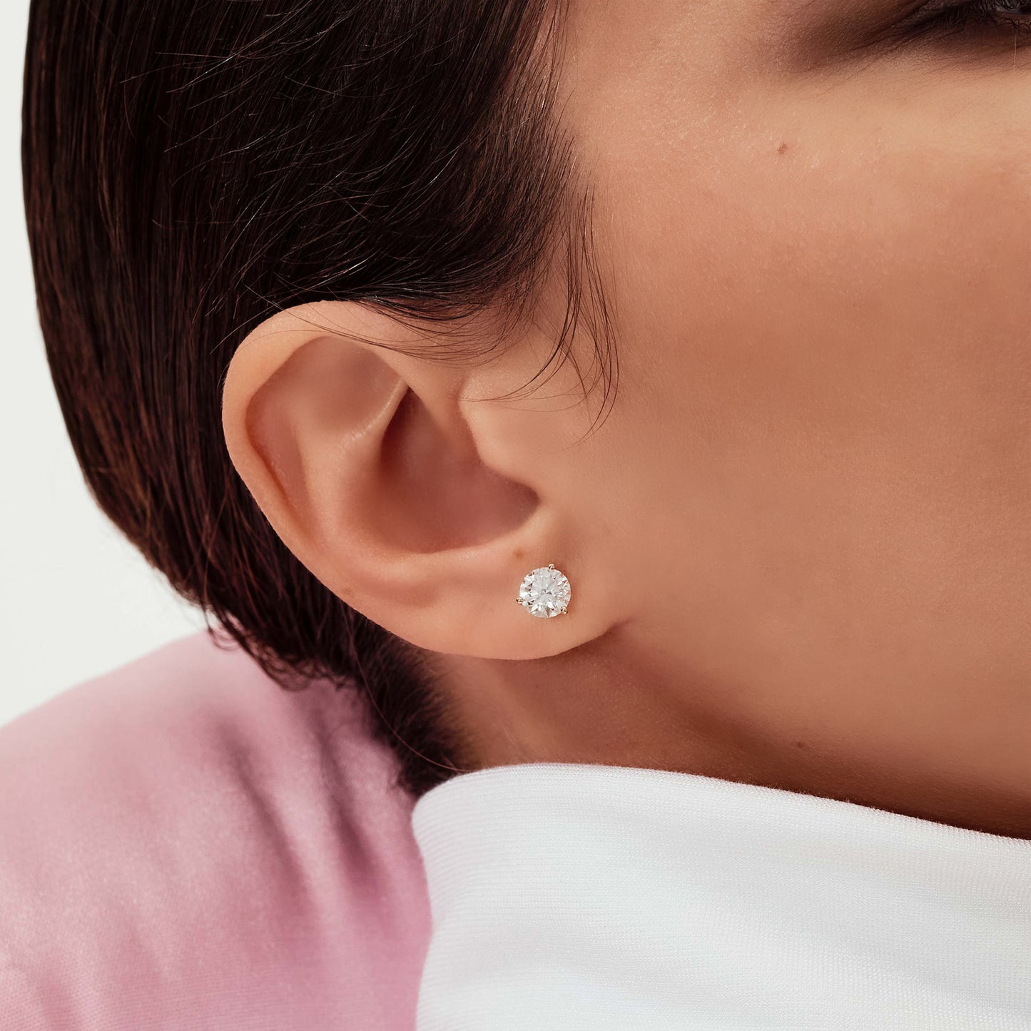 Boucles d'oreilles Pur.e 1ct x2 - Or rose 18k - diamant éthique - Loyale Paris