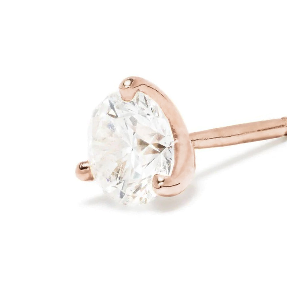 Boucles d'oreilles Pur.e 1ct x2 - Or rose 18k - diamant éthique - Loyale Paris