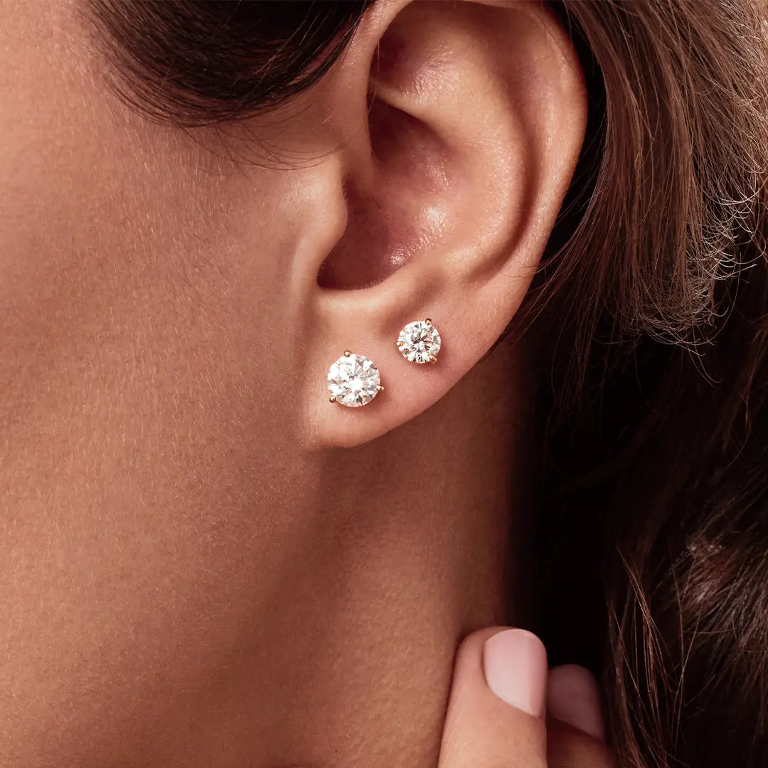 Boucles d'oreilles Pur.e 1ct x2 - Or rose 18k - diamant éthique - Loyale Paris