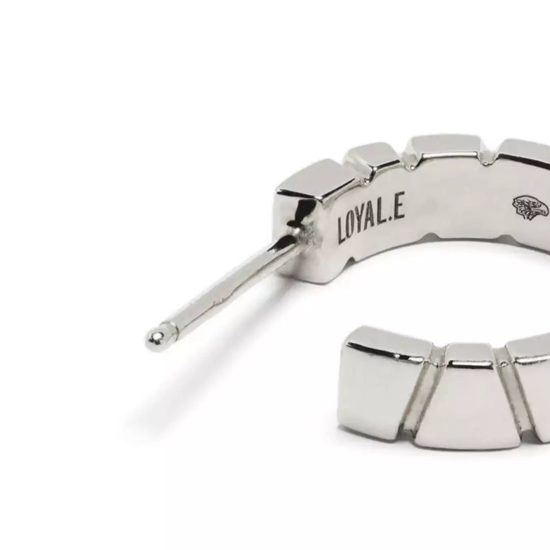 Boucles d'oreilles Ride & Love pavées Small - Or blanc 18k - diamant éthique - Loyale Paris