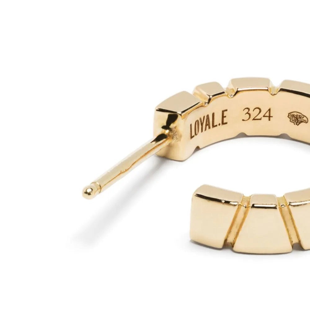 Boucles d'oreilles Ride & Love pavées Small - Or jaune 18k - diamant éthique - Loyale Paris