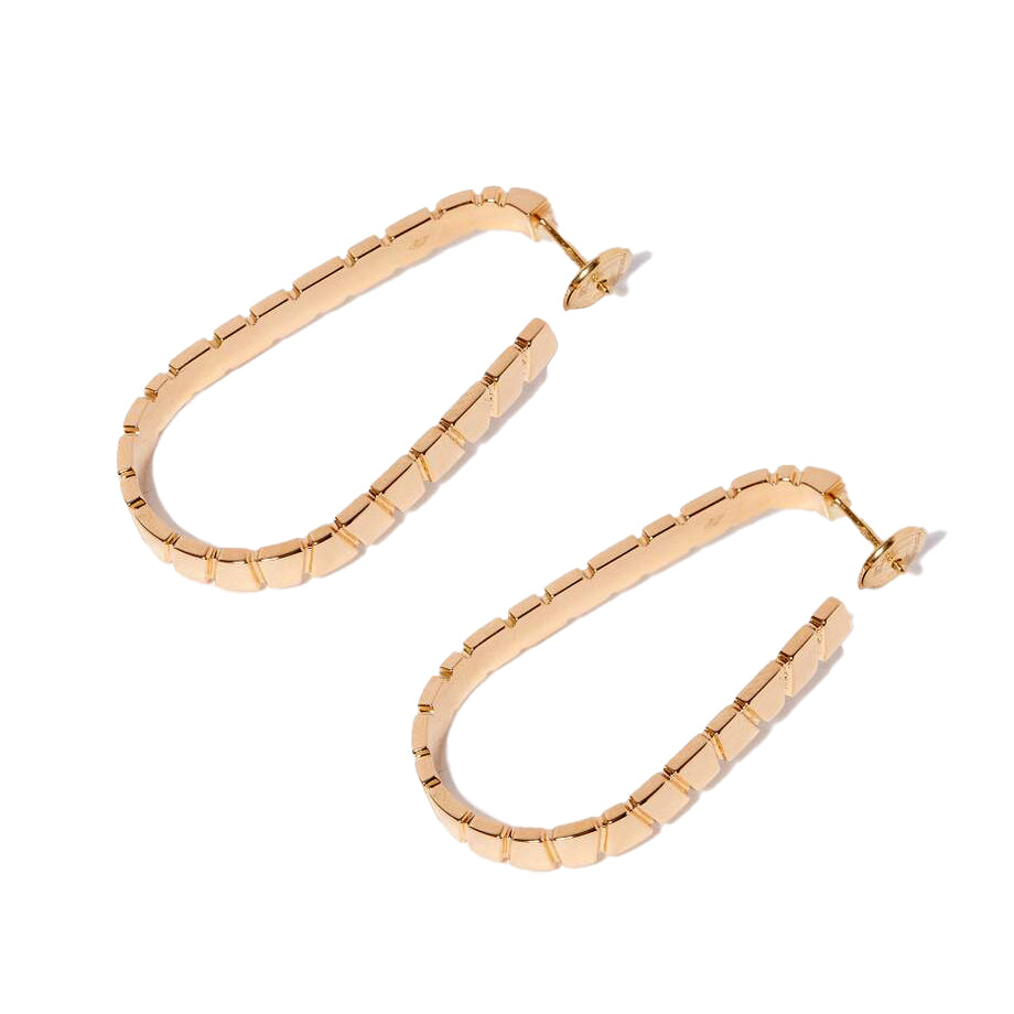 Boucles d'oreilles Ride & Love semi-pavées Large - Or jaune 18k - diamant éthique - Loyale Paris