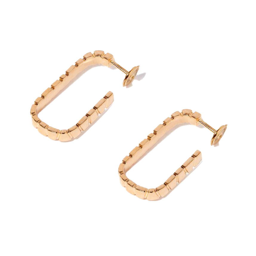 Boucles d'oreilles Ride & Love semi-pavées Medium - Or jaune 18k - diamant éthique - Loyale Paris