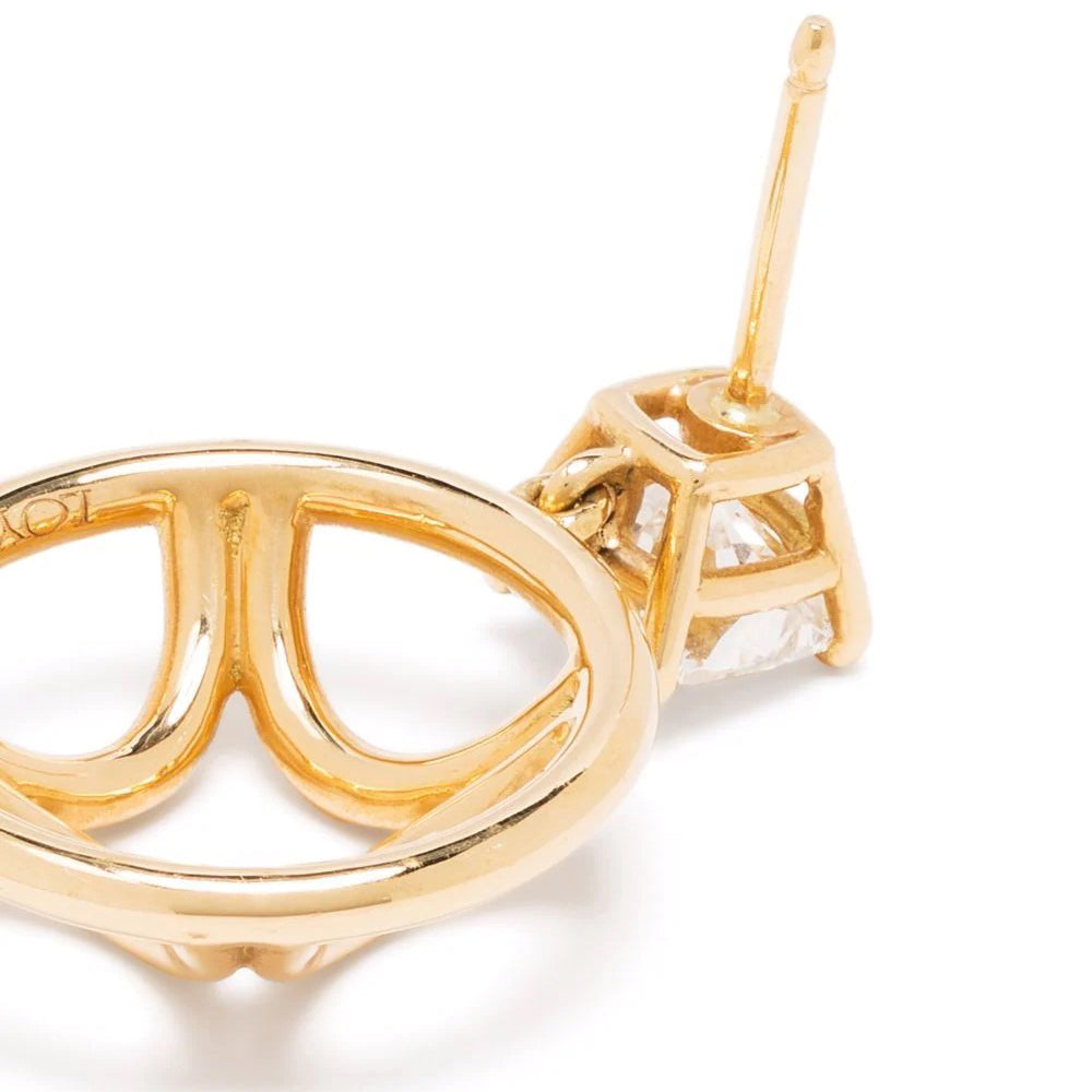 Boucles d'oreilles pendantes Perpétuel.le 0.5ct x2 Coussin - Or jaune 18k - diamant éthique - Loyale Paris