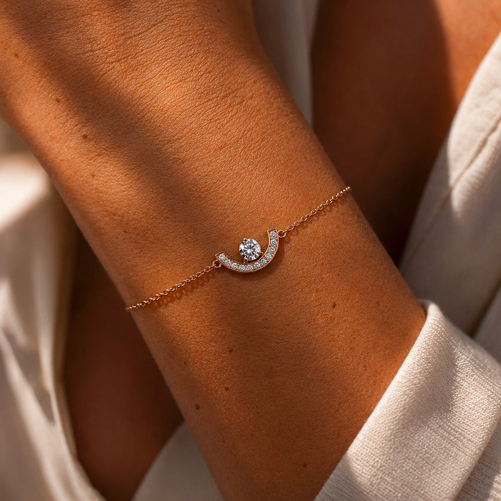 Bracelet Intrépide petit arc 0.25ct pavé